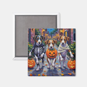 Jack Russell Trick-or-Treating Halloween Costumes Magnet