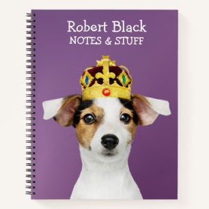 Jack Russell wearing a crown Notebook