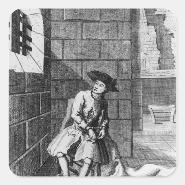 Jack Shepperd in Newgate Prison, 1724 Square Sticker (Front)