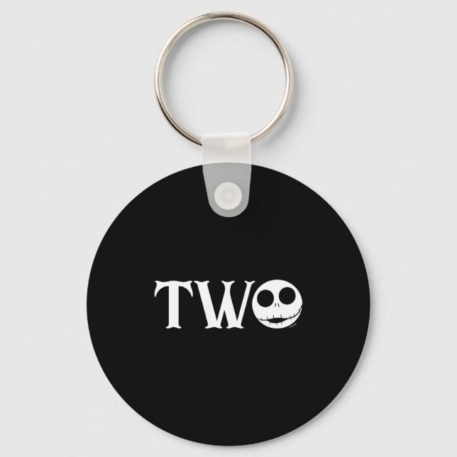 Jack Skellington First Birthday Two Baby  Key Ring (Front)