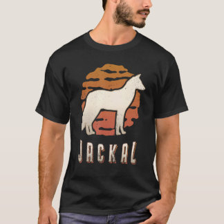 Jackal Vintage Retro Classic Animal Sunset T-Shirt