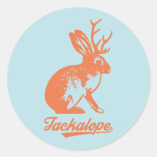 Jackalope ステッカー(大6枚入り) classic round sticker