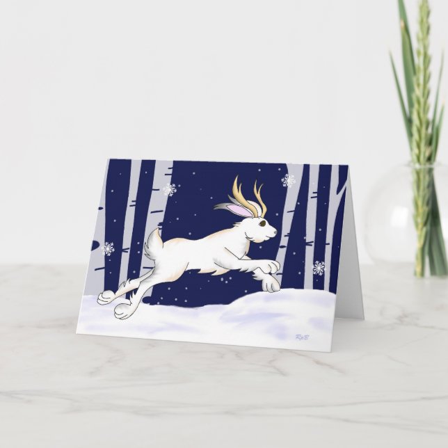 Jackalope Christmas Holiday Card (Front)