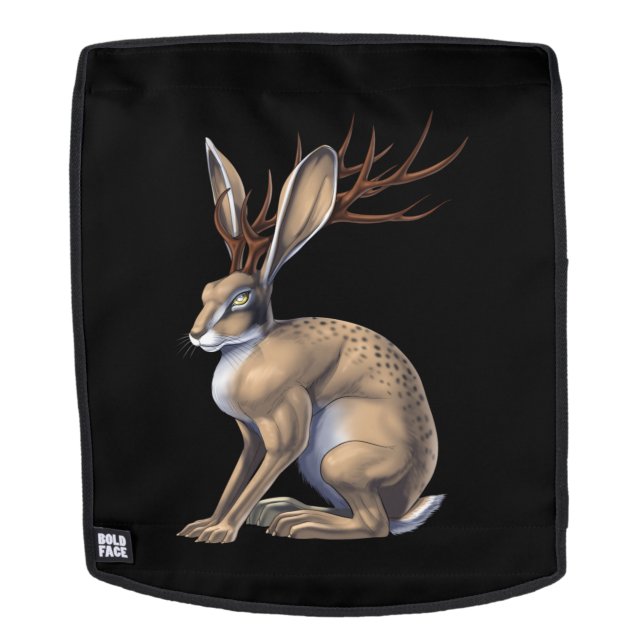 Jackalope Cryptid Animal Backpack (Removable Face)