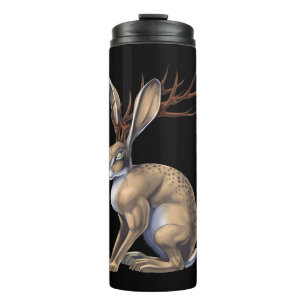 Jackalope Cryptid Animal Thermal Tumbler