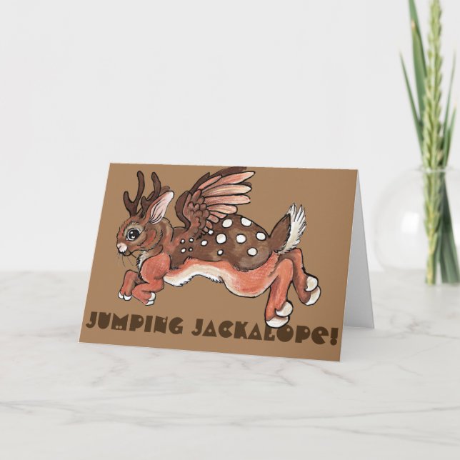 Jackalope Hoppy Birthday! Card (Front)