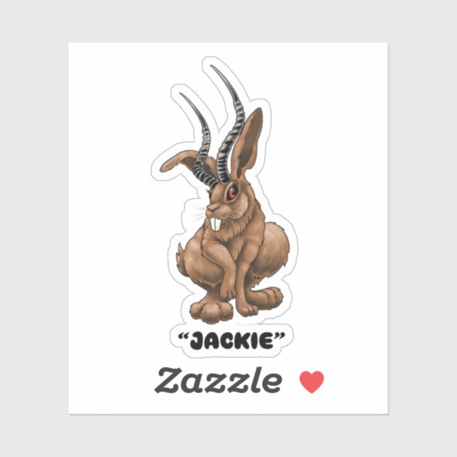 Jackalope “Jackie” Cryptid sticker (Sheet)