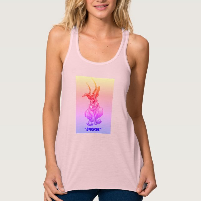 Jackalope “Jackie” Cryptid Tank Top (Front)