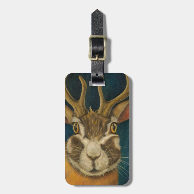 Jackalope Luggage Tag (Front Vertical)