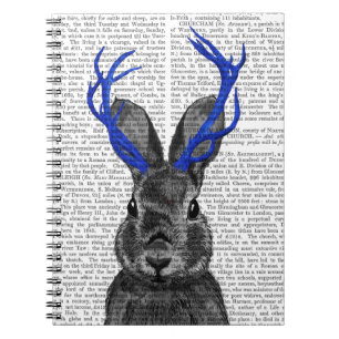Jackalope with Blue Antlers Notebook