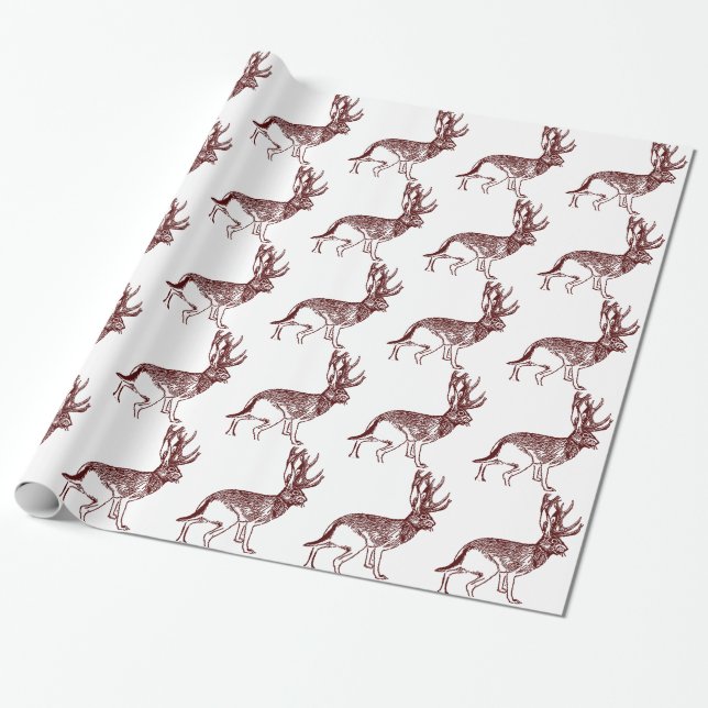 Jackalope Wrapping Paper (Unrolled)