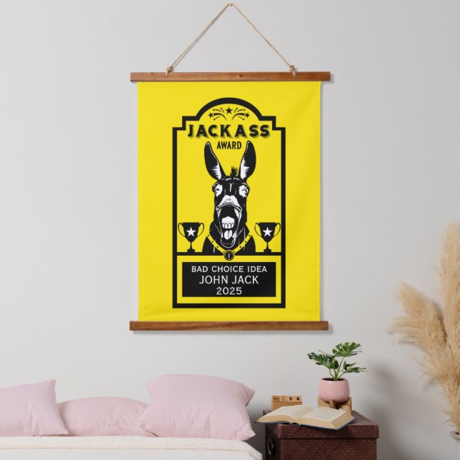 Jackass Award Hanging Tapestry (Bedroom)