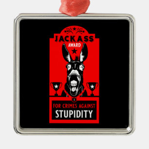 Jackass Award Metal Tree Decoration