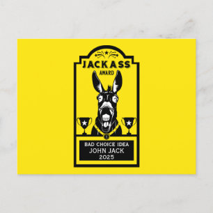 Jackass Award Postcard