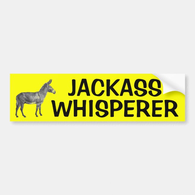 JACKASS WHISPERER BUMPER STICKER (Front)