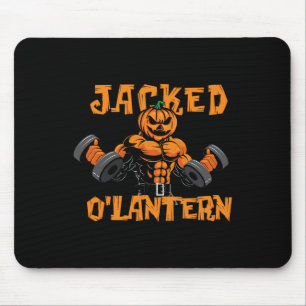 Jacked O'lantern Halloween Gym Workout Lifting Pum Mouse Pad