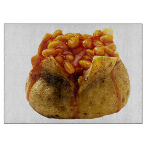 "Jacket potato and beans" design cutting boards