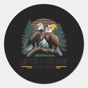 Jackie And Shadow Bald Eagle Nature Lover Wildlife Classic Round Sticker