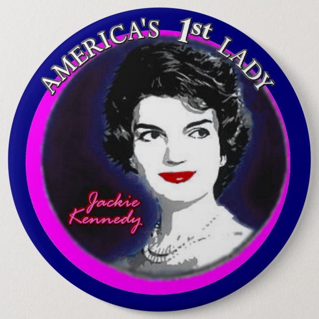Jackie Kennedy: America's First Lady 6 Cm Round Badge (Front)