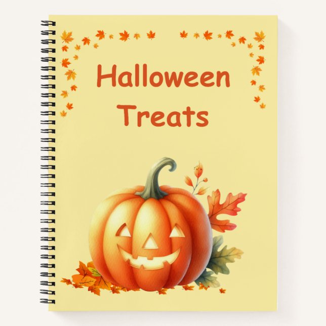 Jack'o Lantern Halloween Treats Recipe Book (Front)