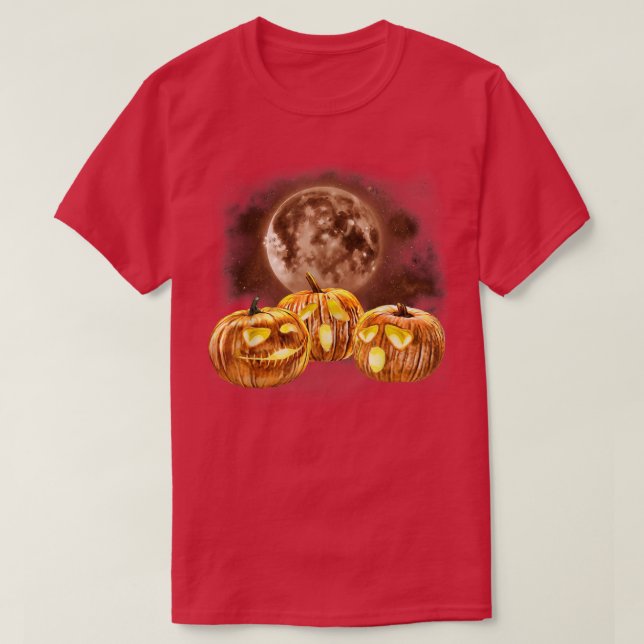 Jackolantern Howling at the Moon   JackOLantern  T-Shirt (Design Front)