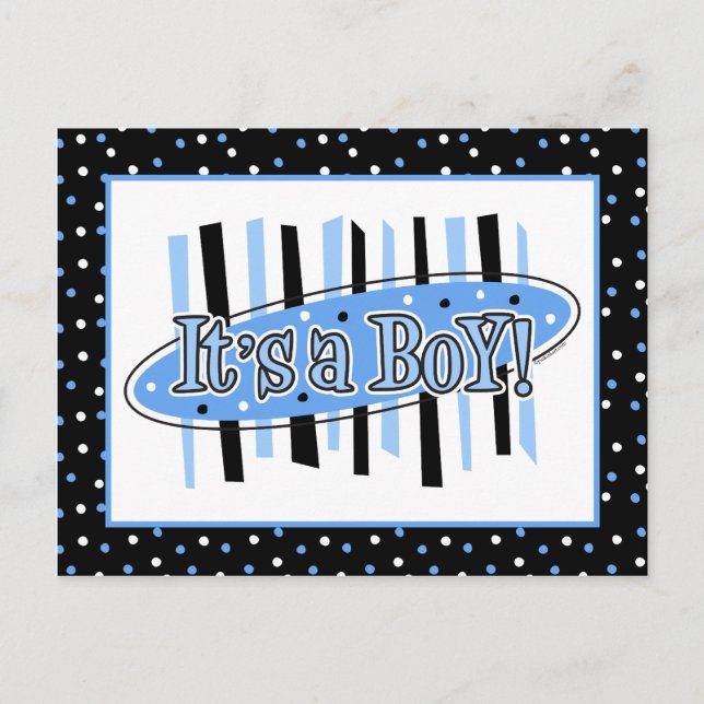 Jackpot It's A Boy Baby Shower Invitation Postcar Postcard (Front)