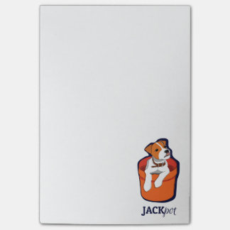 Jackpot Jack Russell Terrier Postit Notes