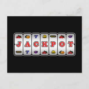 Jackpot Slot Machine Postcard (dark)