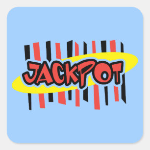 Jackpot Winner - Retro Gambling Style Square Sticker