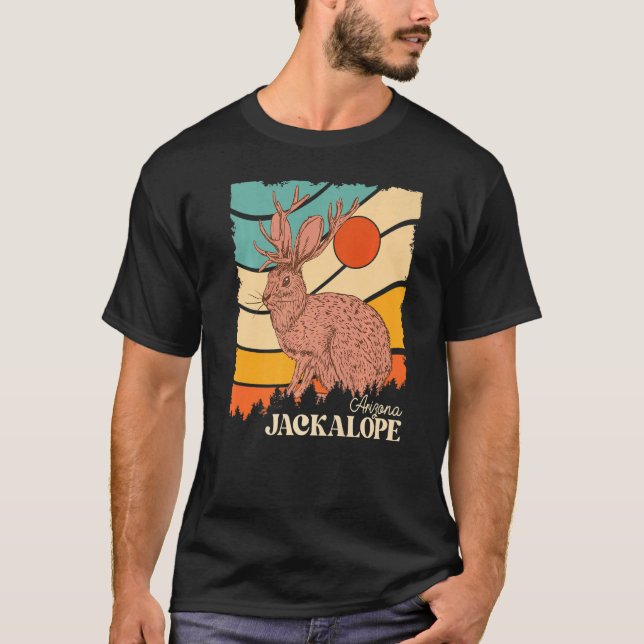 Jackrabbit Desert Mountain Cactus Sunshine Arizona T-Shirt (Front)