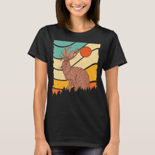 Jackrabbit Desert Sunset Mountain Cactus Sunshine T-Shirt