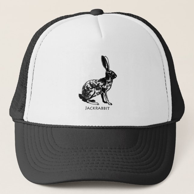 Jackrabbit Illustration Trucker Hat (Front)