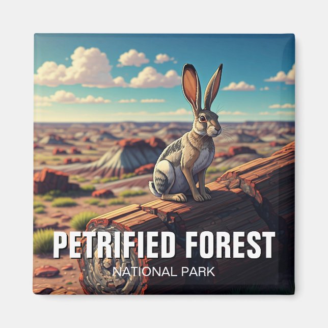 Jackrabbit in Petrified Forest National Park Magnet (Front)