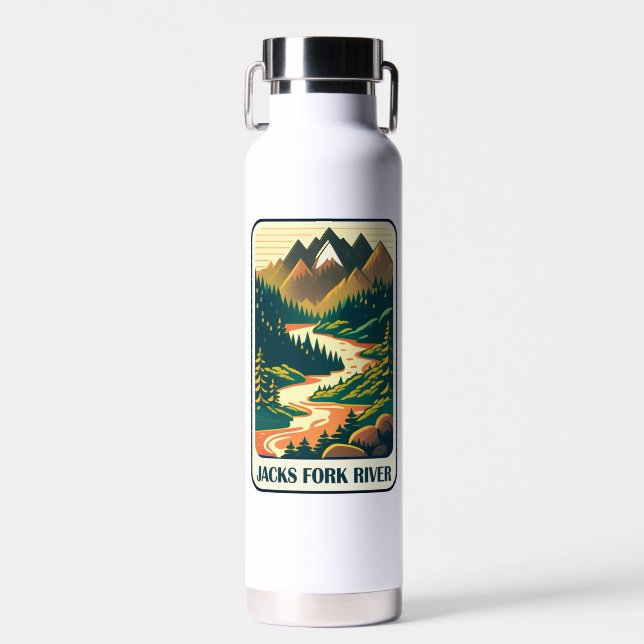 Jacks Fork River Missouri Colours Water Bottle (Front)