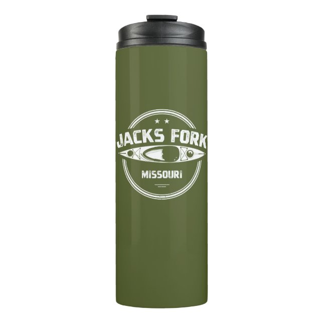 Jacks Fork River Missouri Kayaking Thermal Tumbler (Front)