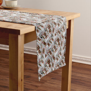 Jacks Poker Cards Layered Pattern, Short Table Runner