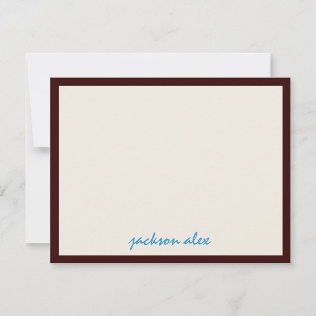 Jackson Bar Mitzvah Party Thank You Note Card (Front)