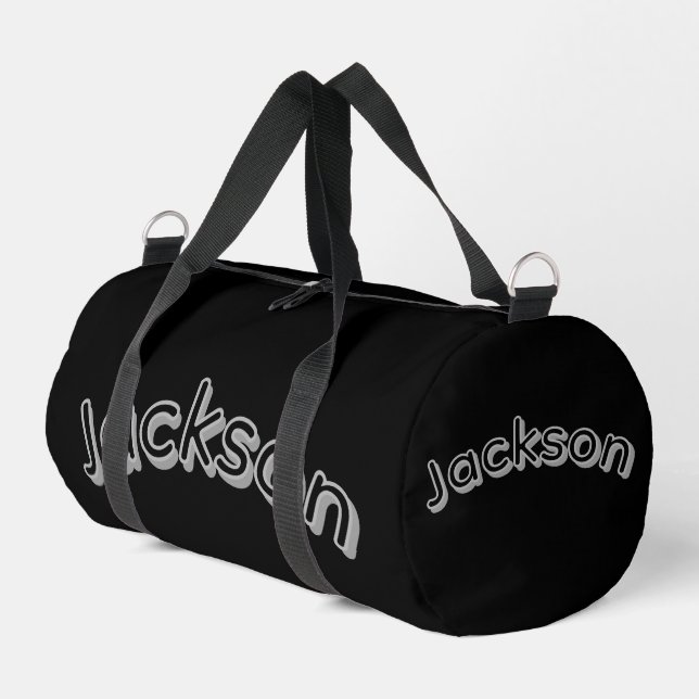 Jackson Boys Name, Duffle Bag (Left Corner)