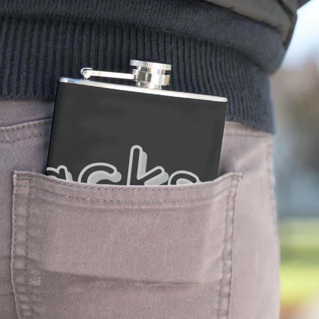 Jackson Boys Name, Hip Flask (In Situ)