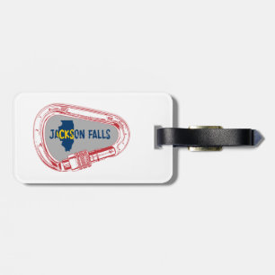 Jackson Falls Illinois Rock Climbing Carabiner Luggage Tag