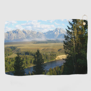 Jackson Hole Mountains and River Golf Towel