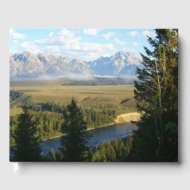 Jackson Hole Mountains and River Guest Book (Front)