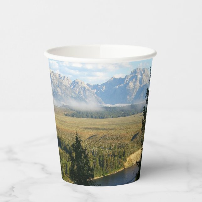 Jackson Hole Mountains and River Paper Cups (Left)