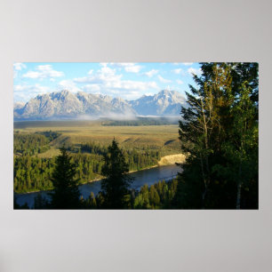 Jackson Hole Mountains and River Poster