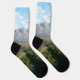 Jackson Hole Mountains and River Socks