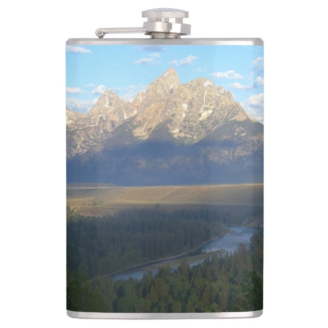 Jackson Hole Mountains (Grand Teton National Park) Hip Flask (Front)