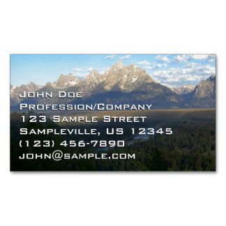 Jackson Hole Mountains (Grand Teton National Park) Magnetic Business Card