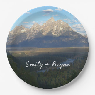 Jackson Hole Mountains (Grand Teton National Park) Paper Plate