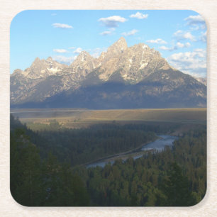 Jackson Hole Mountains (Grand Teton National Park) Square Paper Coaster