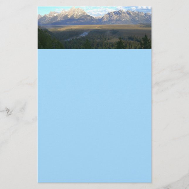 Jackson Hole Mountains (Grand Teton National Park) Stationery (Front)